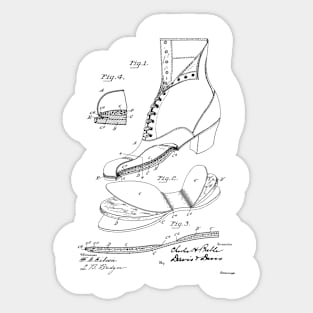 Cushion Insole for Shoes Vintage Patent Hand Drawing Sticker